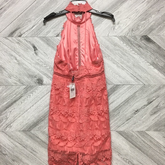 Bardot | Noni Halter Dress Bright Melon Size 8/M - Picture 7 of 8